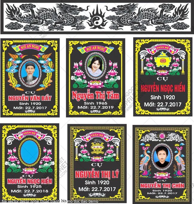 file vector decor nghe thuat tranh bia mo doc dao
